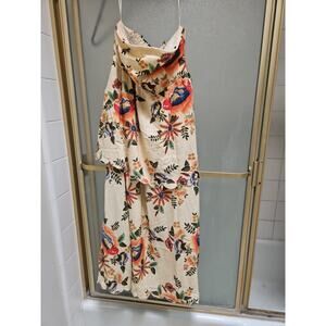 christian Lacroix dress small women NWT New!! Floral Cream Blue Orange Green